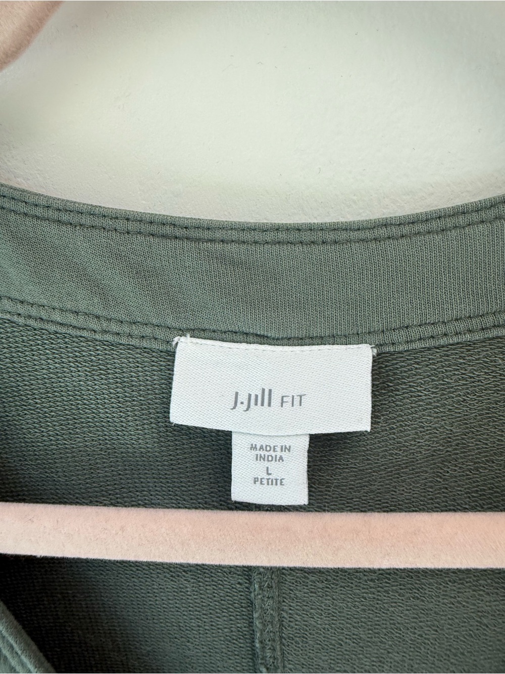 J. Jill fit Olive V-Neck Long Sleeve Tunic with Pockets SzL - Picture 3 of 11